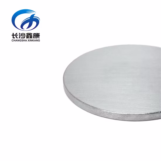 Xinkang Supply objetivo de pulverización de telurio 99,9% Te disco de telurio para proceso PVD